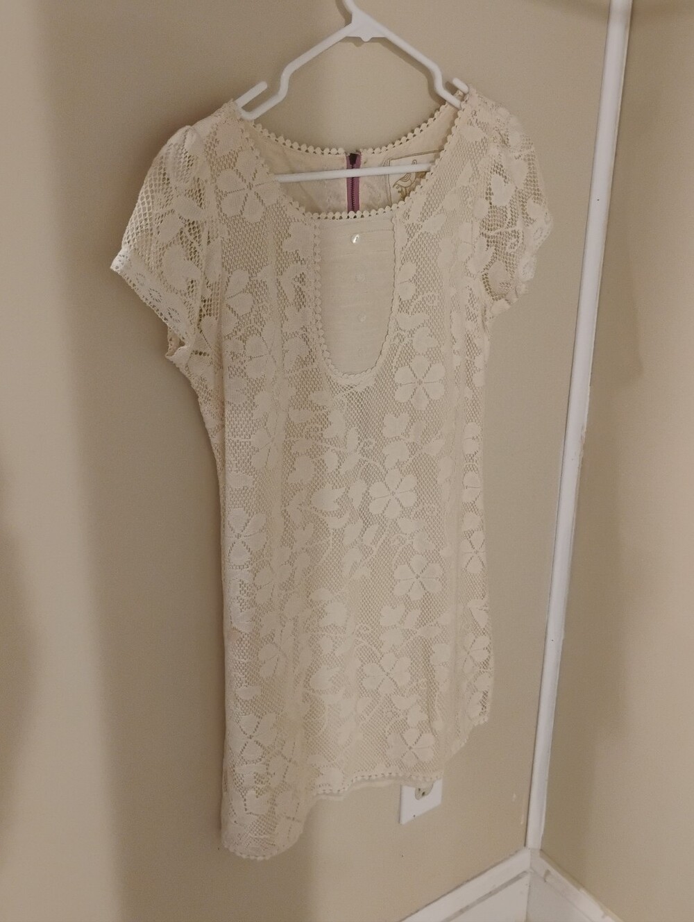 Knitted Dove 2010s does 1960s Twee Hipster Short Sleeve Lace Dress